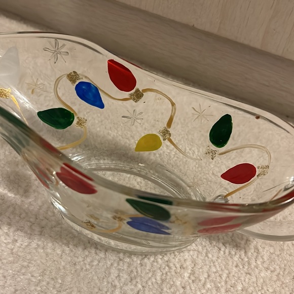 Anchor Hocking Christmas Lights gravy boat - Picture 5 of 7